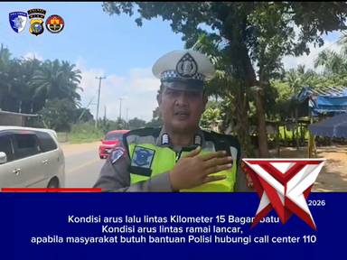 kondisi arus lalu lintas km15 bagan batu ramai lancar