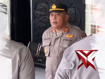 Kapolsek Pagak AKP Surdianto pimpin apel pagi anggota polsek pagak dan berikan arahan kinerja