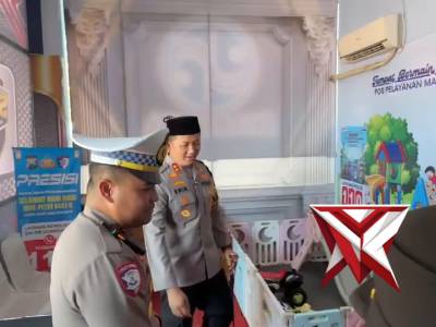 Bersama Bhayangkari, Polres Magetan melakukan pengecekan Pos Pengamanan dan Pos Pelayanan Ops Ketupa