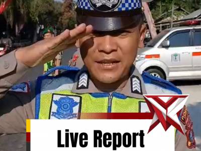 Live Report Situasi Arus Lalin Sementara Di seputaran Pos Pam & Pos Yan di Wilkum Polres Binjai