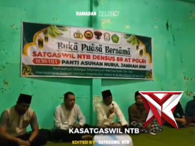 DENSUS 88 AT POLRI BUKA PUASA BERSAMA PANTI ASUHAN NURUL JANNAH NW