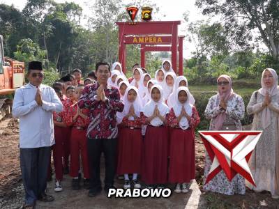 Peresmian Jembatan Merah Putih Presisi Polda Sumsel yang dilaksanakan di Desa Lalang Sembawa