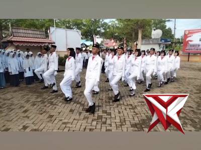 Pengibaran Sang Merah Putih di Kec.LAU HUT RI ke-80