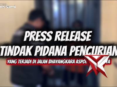 Press Release Tindak Pidana Pencurian yang terjadi di Jalan Bhayangkara Aspol Sarmi Kota