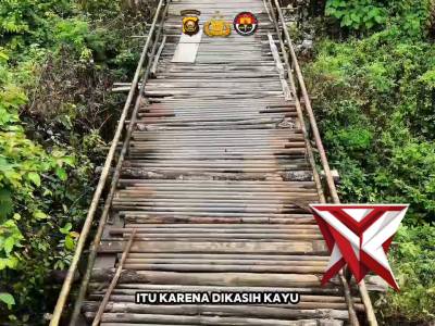Sinergi BELIDA! ??? Polres Musi Rawas Revitalisasi Jembatan Desa Pulau Panggung