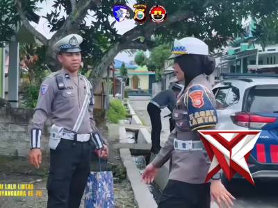 Satlantas Polres Halmahera Tengah Gelar Bakti Sosial dalam rangka HUT Lantas ke-70
