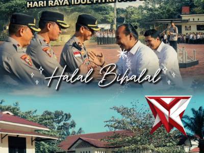Personel Polres Nagan Raya melaksanakan kegiatan apel pagi yang dirangkaikan dengan halalbihalal - PoliceTube