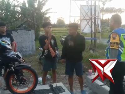 Patroli Presisi Polsek Masaran Imbau Remaja Cegah Balap Liar