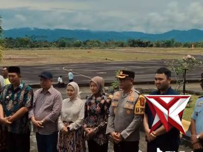 Kapolres Pagar alam hadiri Penerbangan pertama citylink ke pagar alam