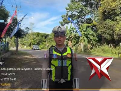 Pantauan Arus Balik Mudik Polsek Babat Toman