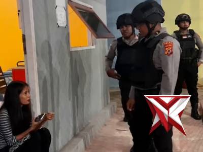 Patroli malam rutin sat samapta polres maluku barat daya