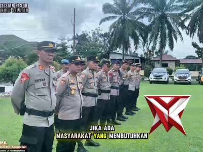 Apel Gelar Pasukan Operasi Ketupat Di Polres Bengkulu Selatan