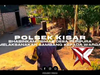 Bhabinkamtibmas Desa Purpura BRIPTU MOH.F.TJOKRO melaksanakan giat Sambang kepada masyarakat