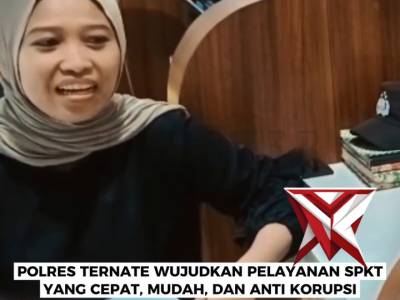 POLRES TERNATE WUJUDKAN PELAYANAN SPKT YANG CEPAT MUDAH DAN ANTI KORUPSI