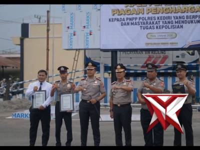 Polres Kediri Berikan Puluhan Penghargaan, Apresiasi Dedikasi Personel dan Masyarakat