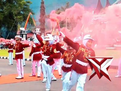 Penampilan Pocil Polres Pasaman Dalam Rangka HUT RI ke 80 di Kabupaten Pasaman