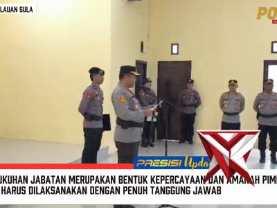 Polres Kepulauan Sula Gelar Upacara Pengukuhan Jabatan Bhabinkamtibmas