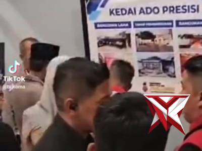 Kapolri Sambangi kedai ado presisi, ngobrol, Serap aspirasi Komunitas ojol palembang - PoliceTube
