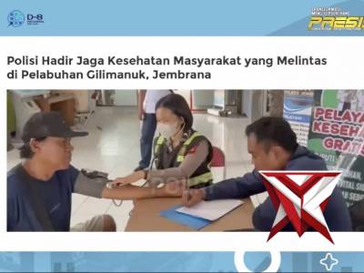Polisi Hadir Jaga Kesehatan Masyarakat yang Melintas di Pelabuhan Gilimanuk, Jembrana