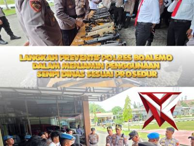 Pemeriksaan Senpi Dinas Polres Boalemo