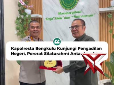Kapolresta Bengkulu Kunjungi Pengadilan Negeri, Pererat Silaturahmi Antar Lembaga