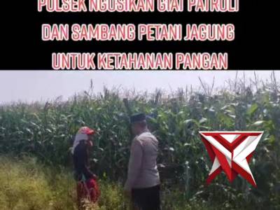 Polsek Ngusikan sambang ke petani jagung