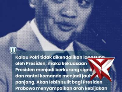 Ketua Komisi III DPR RI : Kekuasaan Menjadi Berkurang Jika Polri Tidak Dikendalikan Presiden