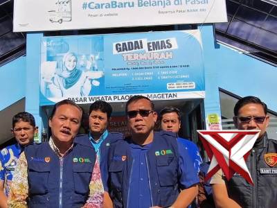 Satgas Saber Polres Magetan melaksanakan sidak di Pasar Plaosan untuk memastikan harga bahan pokok p