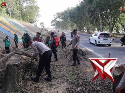 Polres Muara Enim Bersama Stakeholder Gelar BELIDA Wujudkan Jalan Aman dan Lingkungan Bersih - PoliceTube
