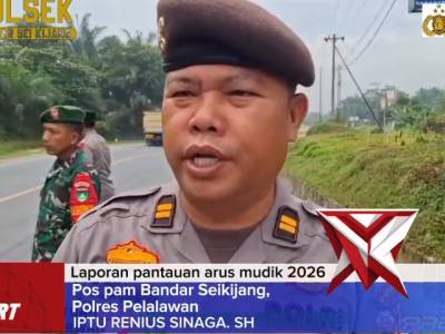 Laporan Pantauan Arus Mudik di Pos Pam Bandar Sei Kijang - PoliceTube