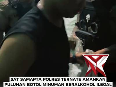 SAT SAMAPTA POLRES TERNATE BERHASIL AMANKAN MINUMAN KERAS BERALKHOHOL