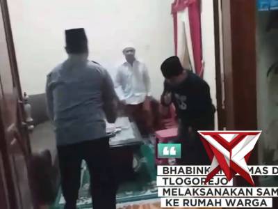 Bhabinkamtibmas Ds. Tlogorejo laksanakan sambang ke rumah warga berikan himbauan kamtibmas