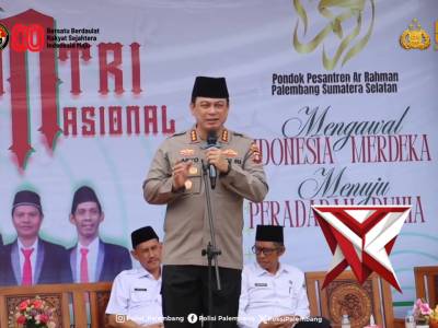 Kapolrestabes Palembang Hadiri Peringatan Hari Santri Nasional dan Peresmian Laboratorium Bahasa Asi