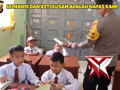 BHABINKAMTIBMAS MELAKSANAKAN GIAT PROGRAM MAKANAN BERGIZI
DI SD N 12 DESA PB SEULEUMAK