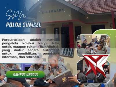 KAMPUS UNGGULAN SPN POLDA SUMSEL YAITU PERPUSTAKAAN CENDIKIA DAN eLIBRARY