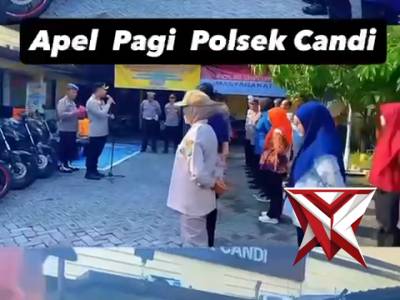 Apel Pagi Rutin  di Polsek Candi