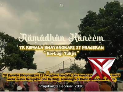 Polsek Prajekan bersama TK Kemala Bhayangkari 27 Prajekan berbagi Takjil di momentum Bulan Ramadhan