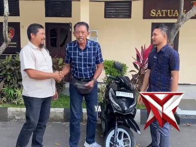 "PENGEMBALIAN BARANG TEMUAN, TRANSPARANSI DAN KOMITMEN PELAYANAN SATRESKRIM POLRES JEMBRANA"