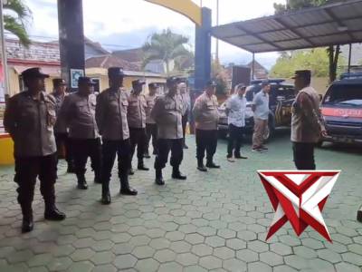 Apel Pagi Polsek Tajinan dipimpin oleh Kapolsek Tajinan IPTU Alek Andri, S.H.