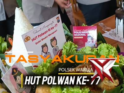 Tasyakuran HUT Polwan ke-77 di Polsek Warujayeng