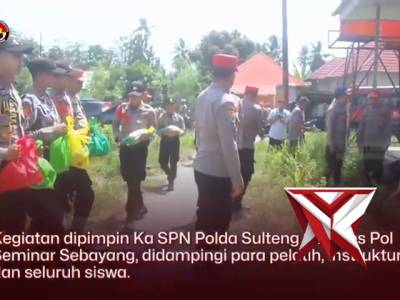 siswa spn polda sulteng berbagi sembako