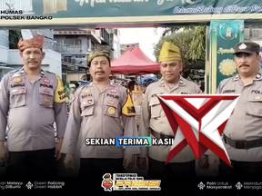 pengamanan pasar tumpah oleh personil polsek bangko