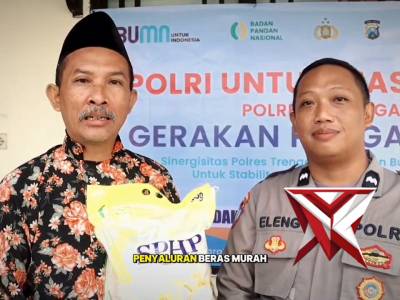 Tinjau Gerakan Pangan Murah, Kapolres Trenggalek: Bantu Masyarakat Dapatkan Akses Pangan Berkualitas