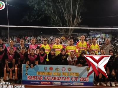 Giat pam turnamen bola volly oleh Polsek Mojowarno