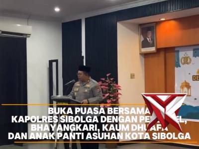 Dalam suasana penuh kebersamaan di bulan suci Ramadan,Kapolres Sibolga menggelar kegiatan buka puasa