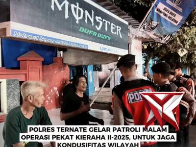 Polres Ternate Gelar Patroli dalam rangka Operasi Pekat Kieraha II-2025