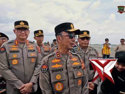 Kapolda Sumsel Melaksanakan Pengecekan Jalur Tol Kapal Betung