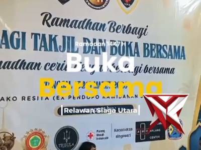 Bagi Takjil buk bersama relawan singosari