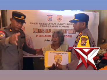 polres MBD membagi bansos kepada masyarakat yang membutuhkan