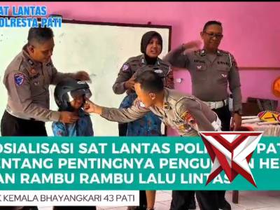 SAT LANTAS POLRESTA PATI BERI EDUKASI TERTIB BERLALU LINTAS SEJAK USIA DINI